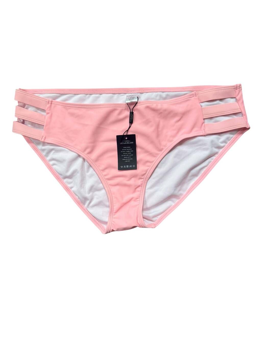 Ocean Blues Women's Pink Strappy Side Bikini Swim Bottom